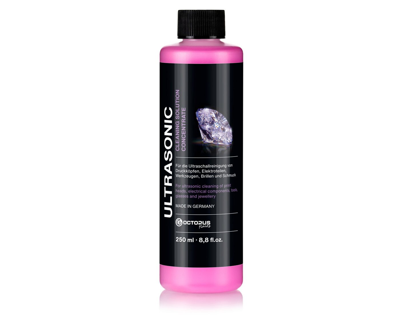 OCTOPUS Fluids Ultraschallreiniger Ultraschall Spezialreinigungskonzentrat Amethyst, 250 ml Made in Germany Bild 5