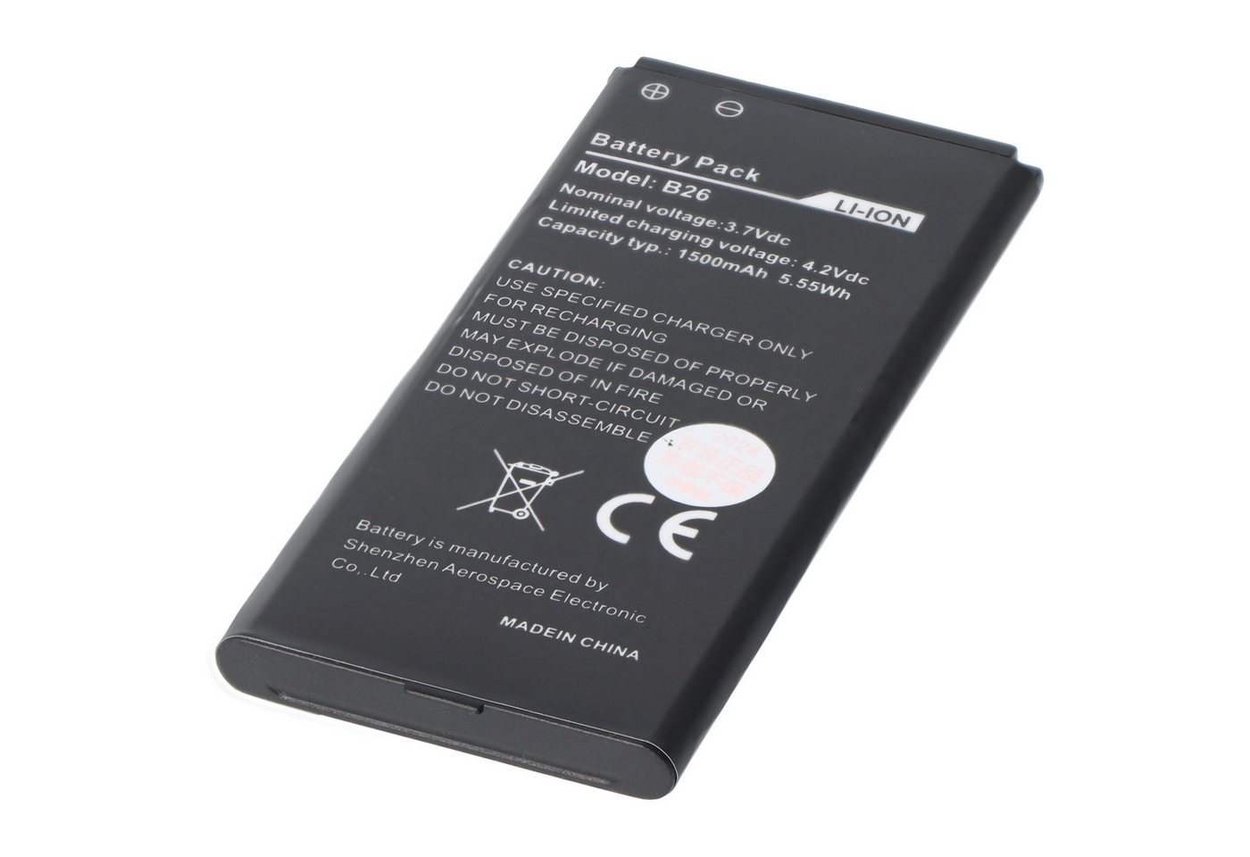 AccuCell Akku passend für Caterpillar CAT B26 Outdoor Handy, Li-Ion, 3,7 Volt Akku 1500 mAh (3,7 V) Bild 4