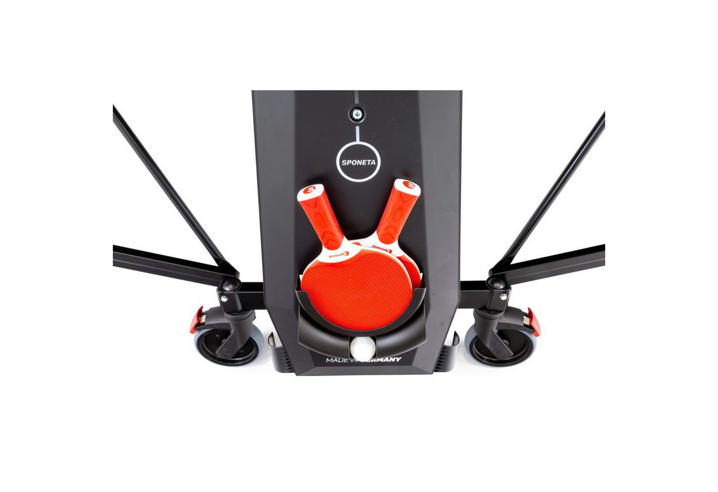 Sponeta Tischtennisplatte Design Line (SDL Black NEO Outdoor), inkl. Netzgarnitur, 274 x 152,5 x 76 cm