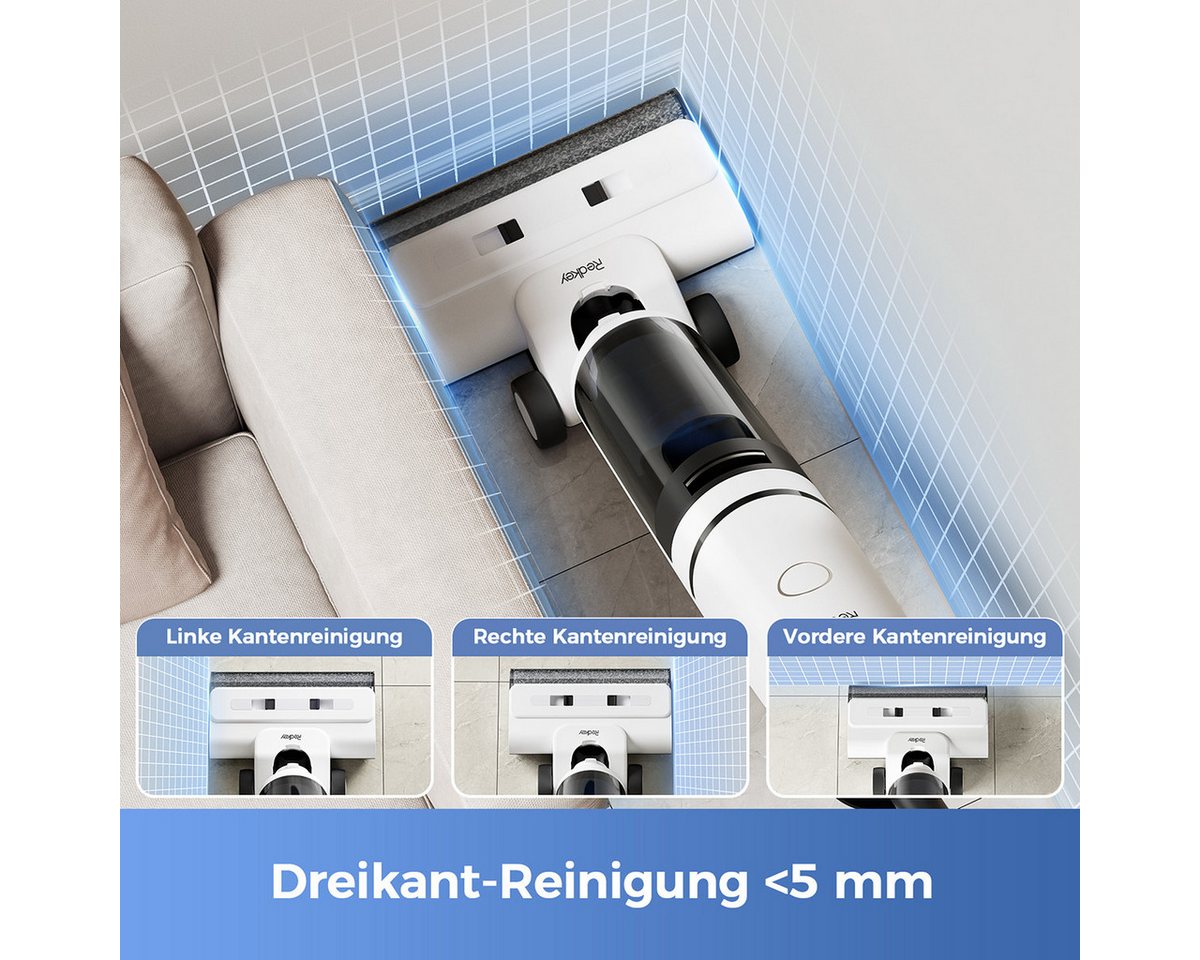 Redkey Nass-Trocken-Akkusauger 2025 Nass Trockensauger 30000Pa intelligent Selbstreinigung Trocknung, 170 W, LED-Digitalanzeige mit Sprachansage,umfangreichenZubehör