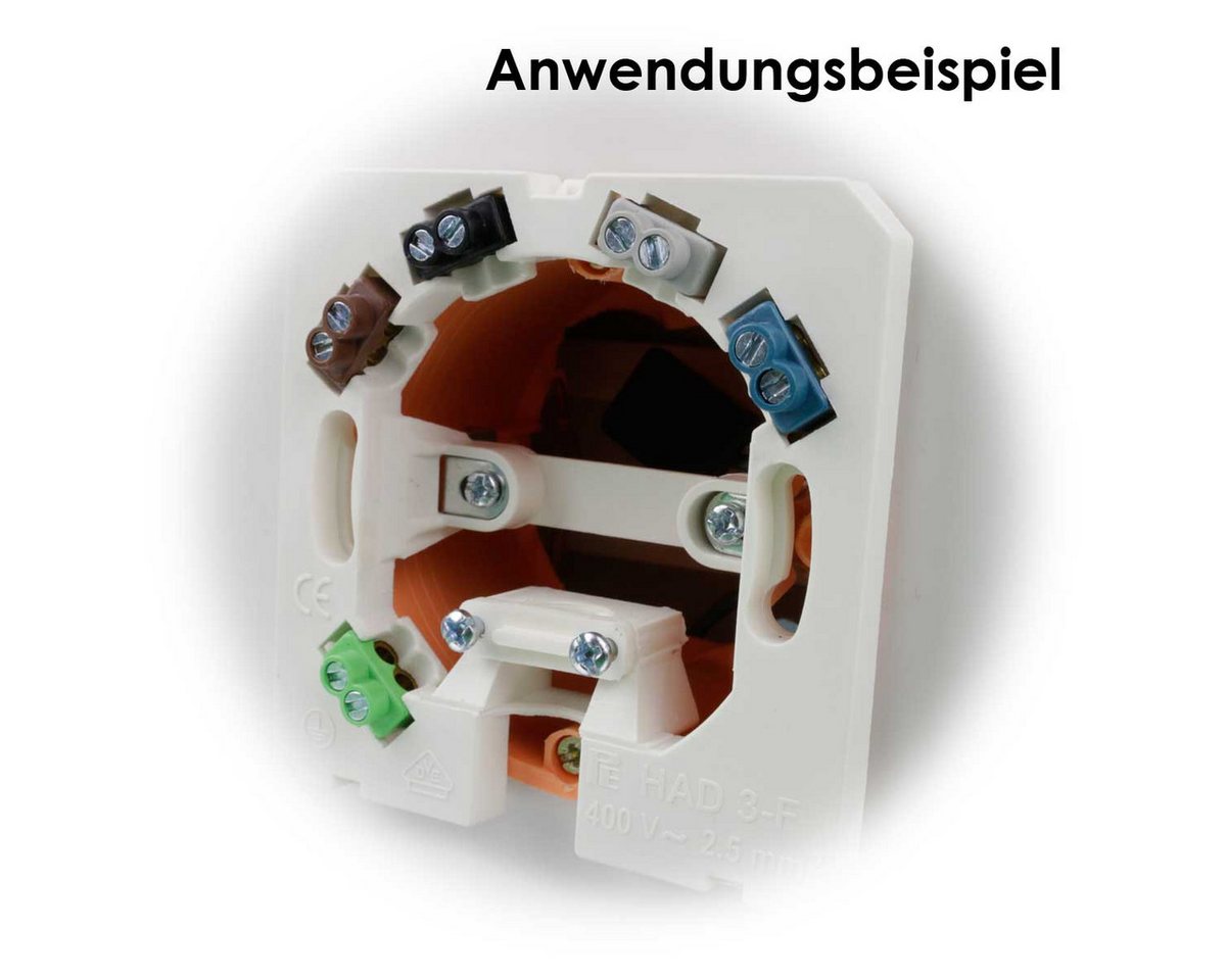 POLLMANN Herdanschlussdose UP mit Krallen, 5x2,5mm², weiß Elektroherd-Zuleitung Bild 5