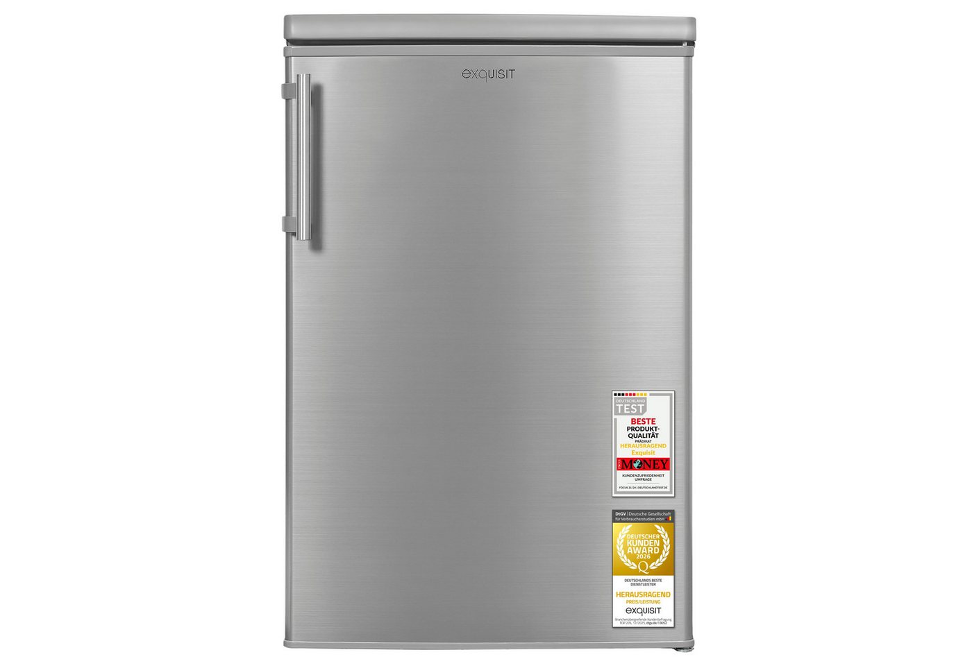 exquisit Kühlschrank KS516-4-HE-040E, 85 cm hoch, 56 cm breit, LED-Beleuchtung, Elektronische Temperaturregelung Bild 3