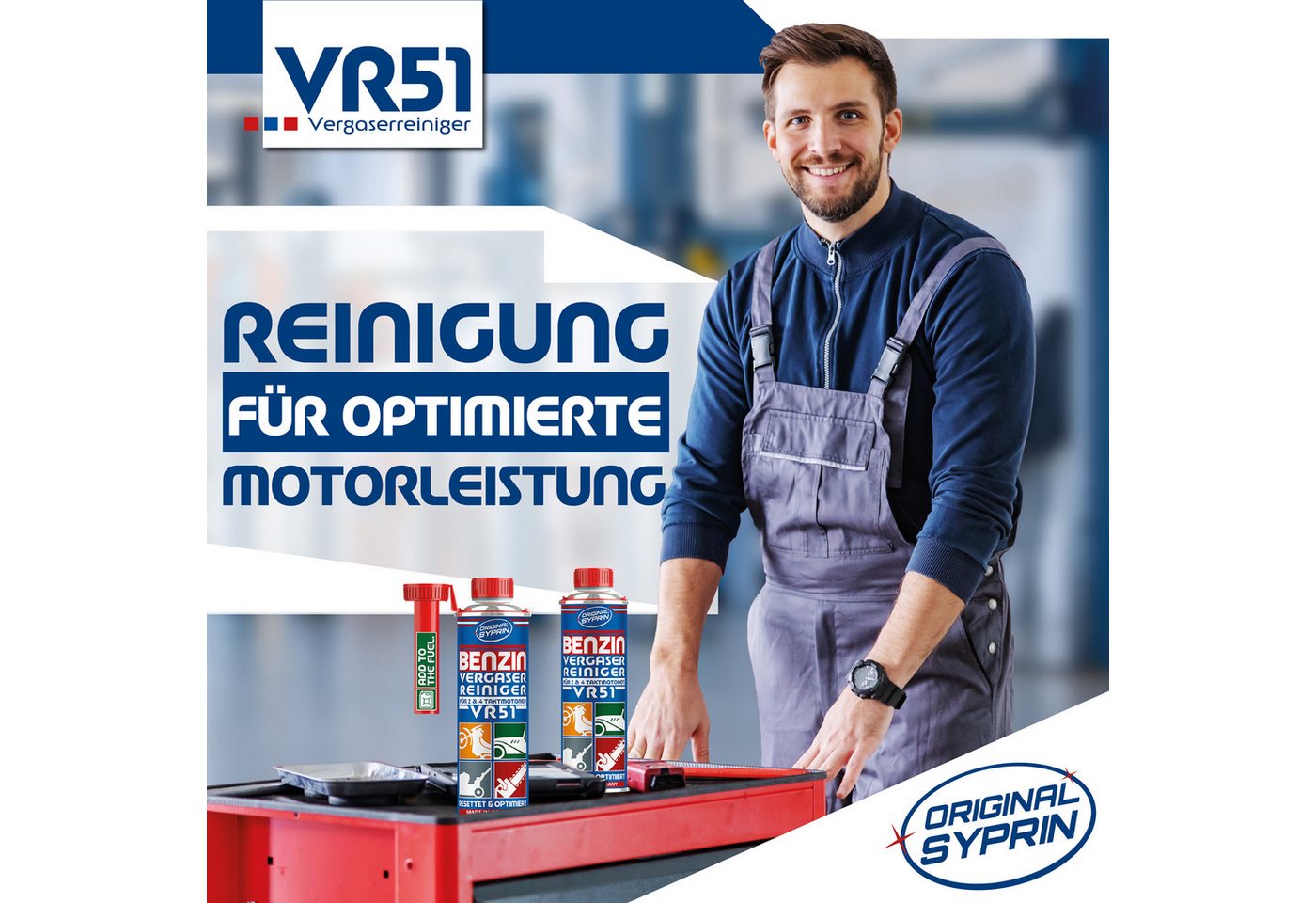 Original Syprin Benzin-Stabilisator Vergaserreiniger VR51 für 2-Takt & 4-Takt Motoren 250ml, 0.250 l, (1-St)