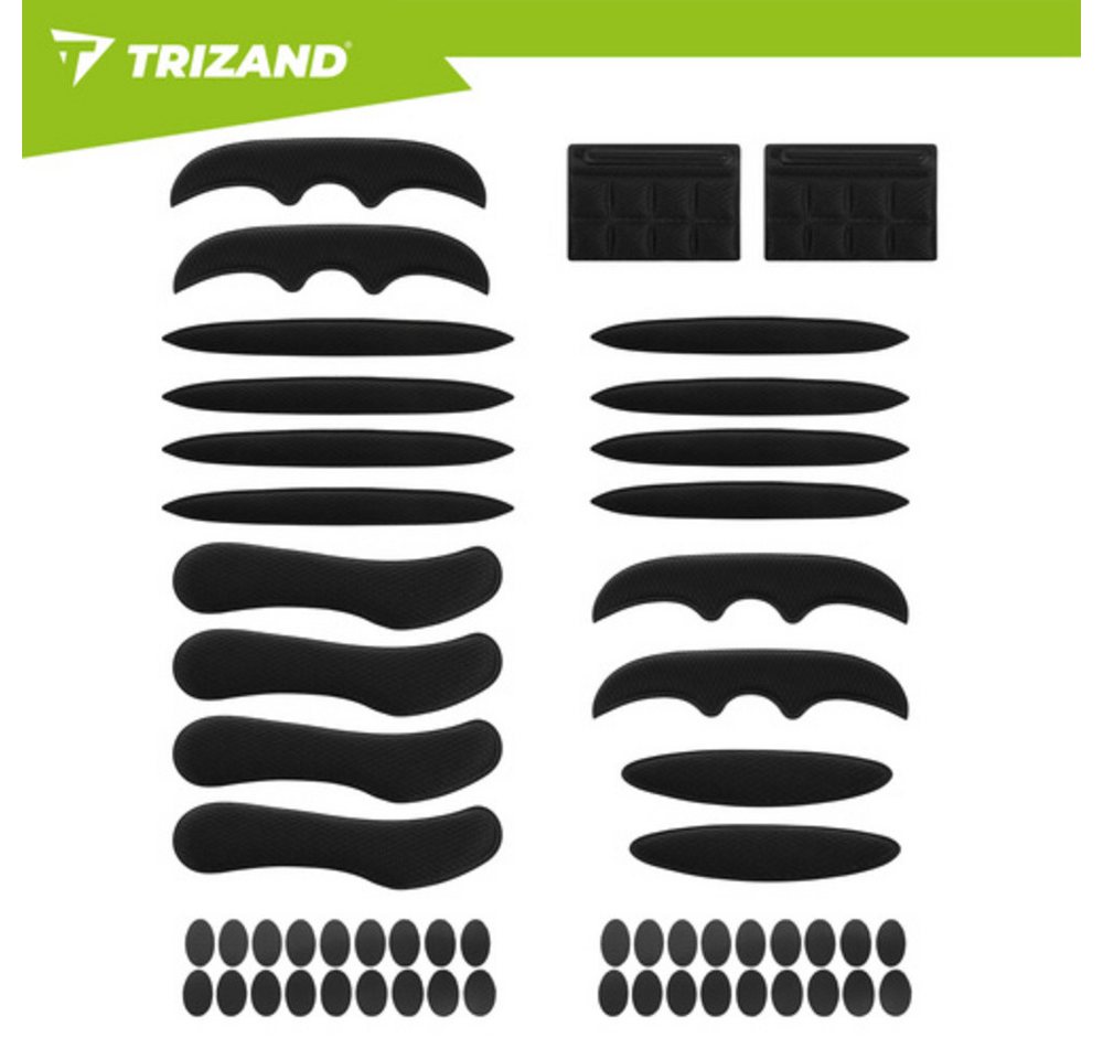 Trizand Allroundhelm Helmeinsätze Schutzpolster (Spar-Set, 54-tlg., selbstklebend), schnelle Montage, Demontage und bequeme Reinigung der Einsätze