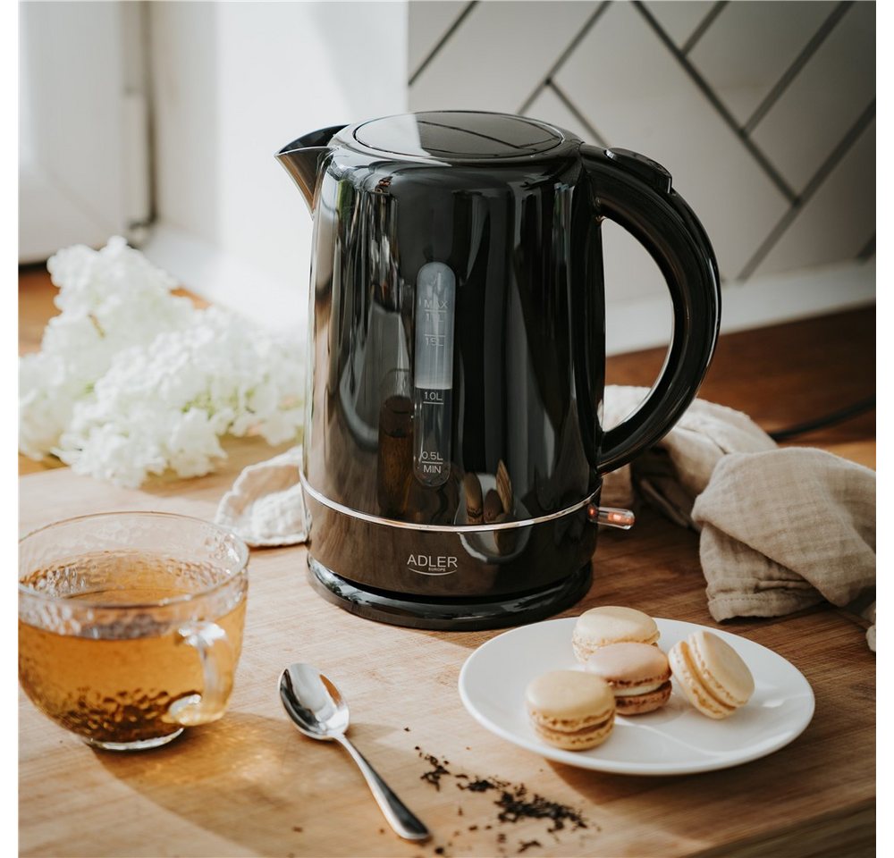 ADLER EUROPE Wasserkocher AD 1385b, 1,7 l, 2200 W, Kalkfilter, Edelstahl-Heizelement und automatische Abschaltung Bild 3