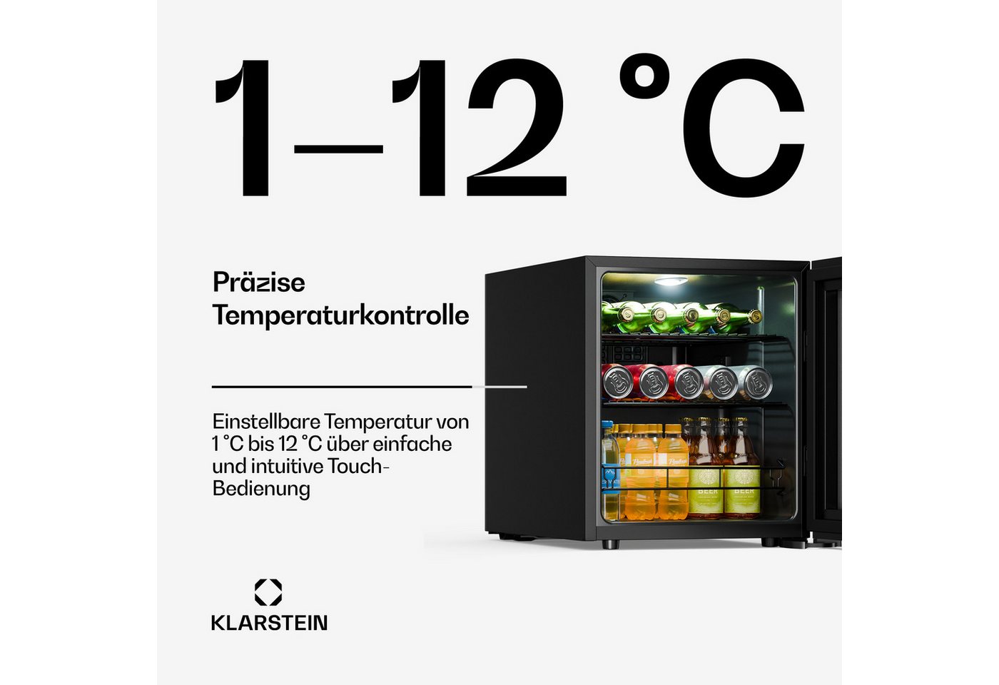 Klarstein Getränkekühlschrank 10048318, 51.5 cm hoch, 43 cm breit Bild 4