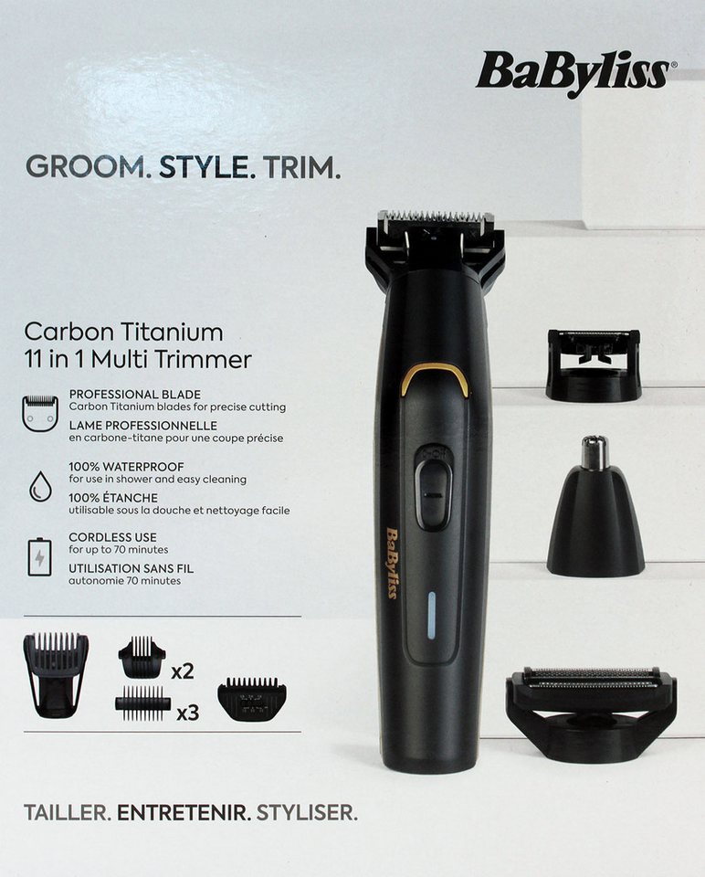 BaByliss Bartschneider MT860E 11in1 Carbon Titanium Multigrooming-Set Akku Multitrimmer