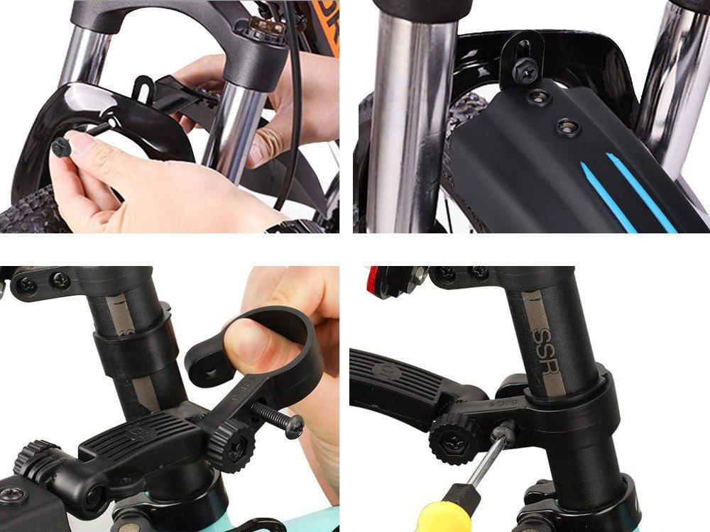 VERK GROUP Schutzblech Fahrrad Schutzblech Set 24-28 Zoll MTB E-Bike Spritzschutz (Set, 2 St), 2er-Set, verstellbares Hinterrad-Schutzblech