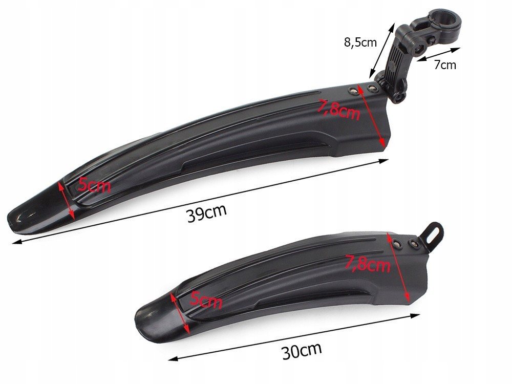 VERK GROUP Schutzblech Fahrrad Schutzblech Set 24-28 Zoll MTB E-Bike Spritzschutz (Set, 2 St), 2er-Set, verstellbares Hinterrad-Schutzblech Bild 4