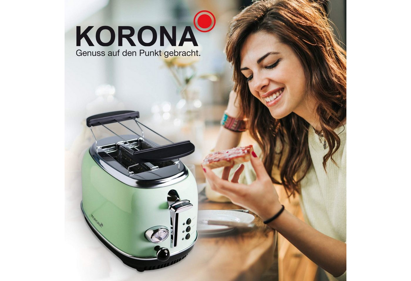 KORONA Toaster Retro Toaster 21665 Doppelschlitztoaster, 2 Schlitze, 815 W Bild 5