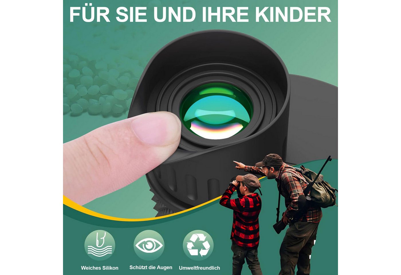 REDOM 10x25 Kompakt Fernglas Faltbares Ferngläser mit Nachtsicht Outdoor Fernglas (Kinder Erwachsene Reisen Wandern Vogelbeobachtung Jagd Konzerte Sport) Bild 2