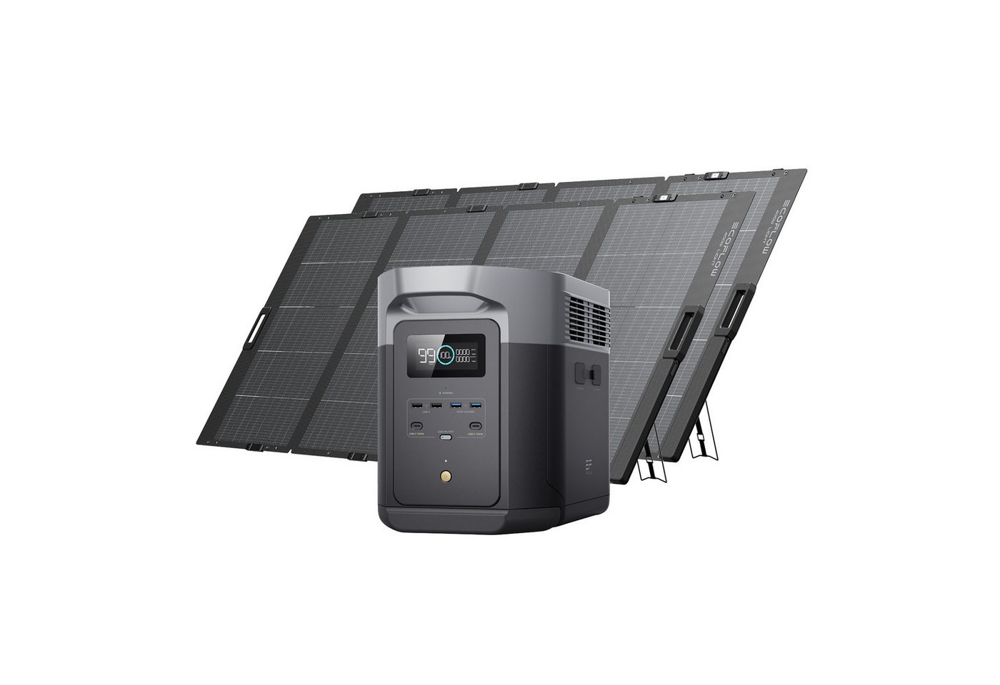 Ecoflow EcoFlow DELTA 2 Max Powerstation 2048Wh mit zwei 400W Solarpanel Powerstation Bild 3