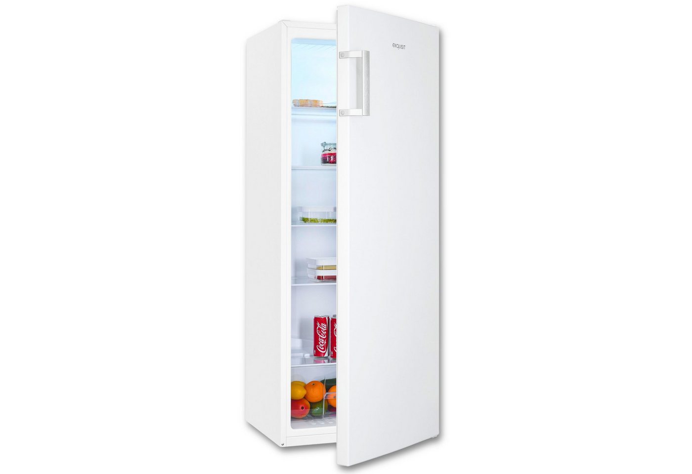exquisit Kühlschrank KS320-V-H-050D, 144 cm hoch, 54 cm breit, 241 Liter Nutzinhalt, LED-Beleuchtung, Türanschlag wechselbar Bild 2
