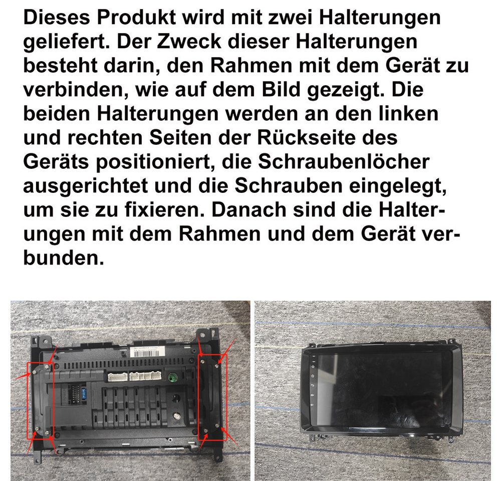 ESSGOO Android 15 Für Mercedes-Benz A/B Klasse/Vito W169 W639 W245 W906 Autoradio (RDS, BT, Digitalradio (DAB), FM, SWC, 2 DIN Carplay Bluetooth Navigationsgeräte Rückfahrkamera(optional)