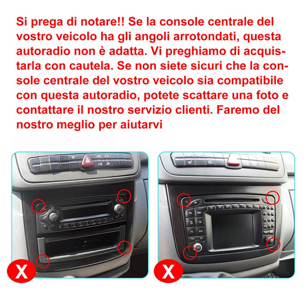ESSGOO Android 15 Für Mercedes-Benz A/B Klasse/Vito W169 W639 W245 W906 Autoradio (RDS, BT, Digitalradio (DAB), FM, SWC, 2 DIN Carplay Bluetooth Navigationsgeräte Rückfahrkamera(optional) Bild 5