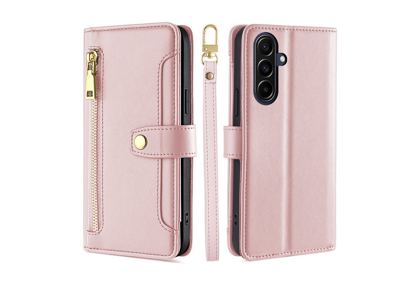 betterfon Handykette für Samsung Galaxy Leder Umhänge Hülle mit Kartenfächer, 5 Kartenfächer + verstellbare Kette & Standfunktion mit TPU-Schutz Bild 5