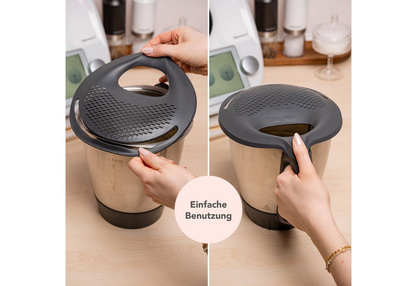 Wundermix Küchenmaschinen Zubehör-Set WunderWave® Ausgusssieb für Thermomix, Zubehör für TM7, TM6, TM5, TM Friend Bild 4