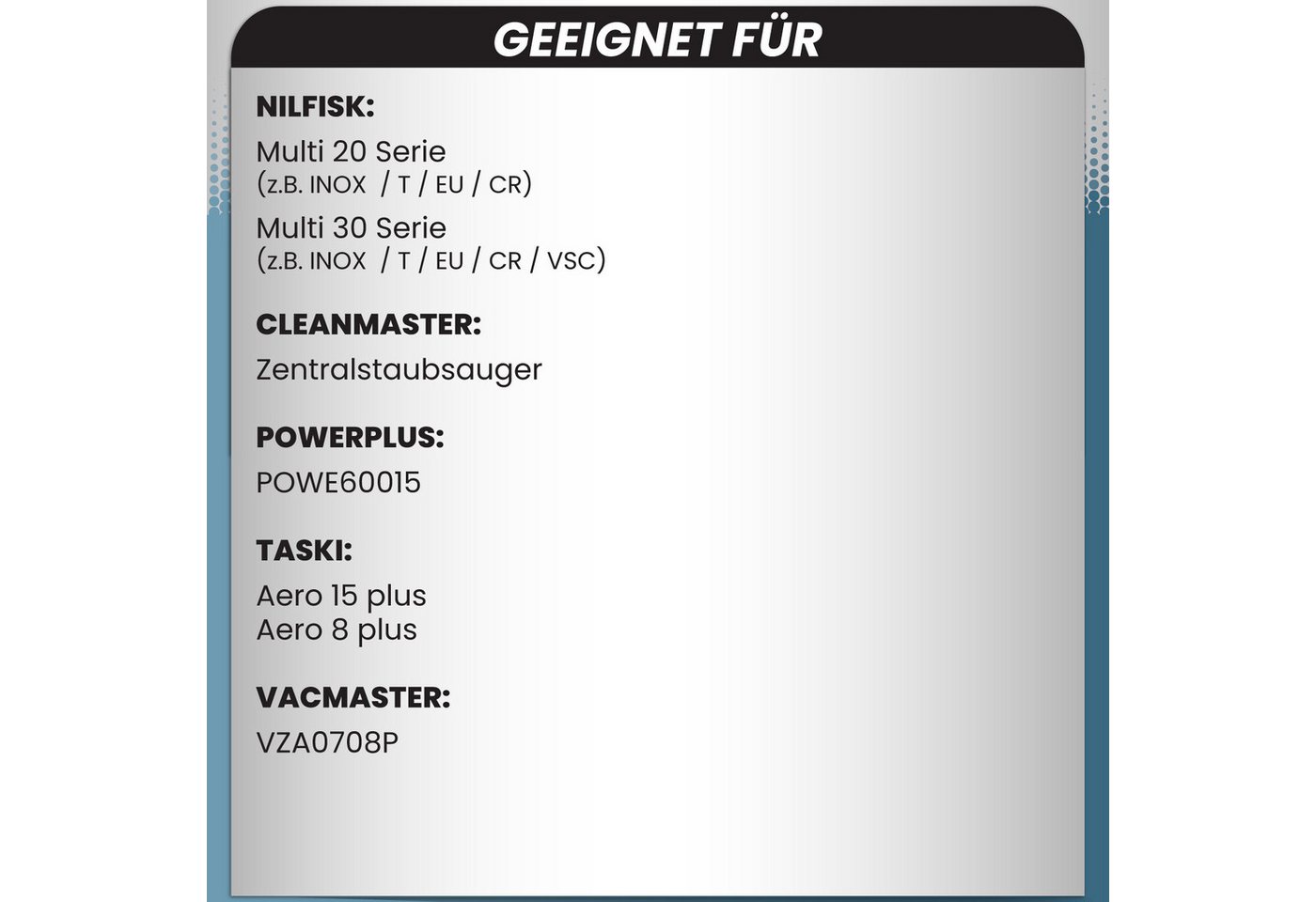 McFilter Staubsaugerbeutel 10 Stück oder 20 Stück oder 30 Stück, passend für Nilfisk Multi 20,20 Inox, 20CR, 20T, 20T Inox, 30,30 Inox, 30T, 30T Inox, 30T VSC Inox, 30 St., Alternative für 5715492061518, 107402336