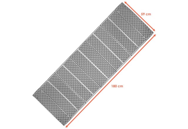 Spetebo Isomatte Camping Isomatte ultraleicht faltbar silber - 180 x 59 cm, (Anzahl, 1-tlg., Stück), ultraleichtes Gewicht