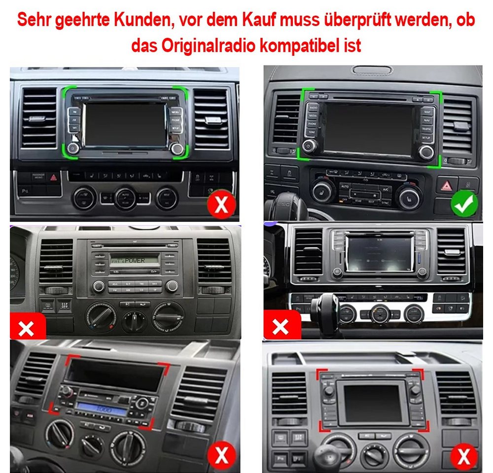 ESSGOO DAB+ Android15 Carplay Autoradio GPS Für VW T5 Multivan 2010-2015 2DIN Autoradio (RDS, 2DIN, 4+64GB(optional), Digitalradio (DAB), FM, AM, Carplay Android Auto Bluetooth EQ USB GPS Navi WIFI Touchscreen) Bild 3
