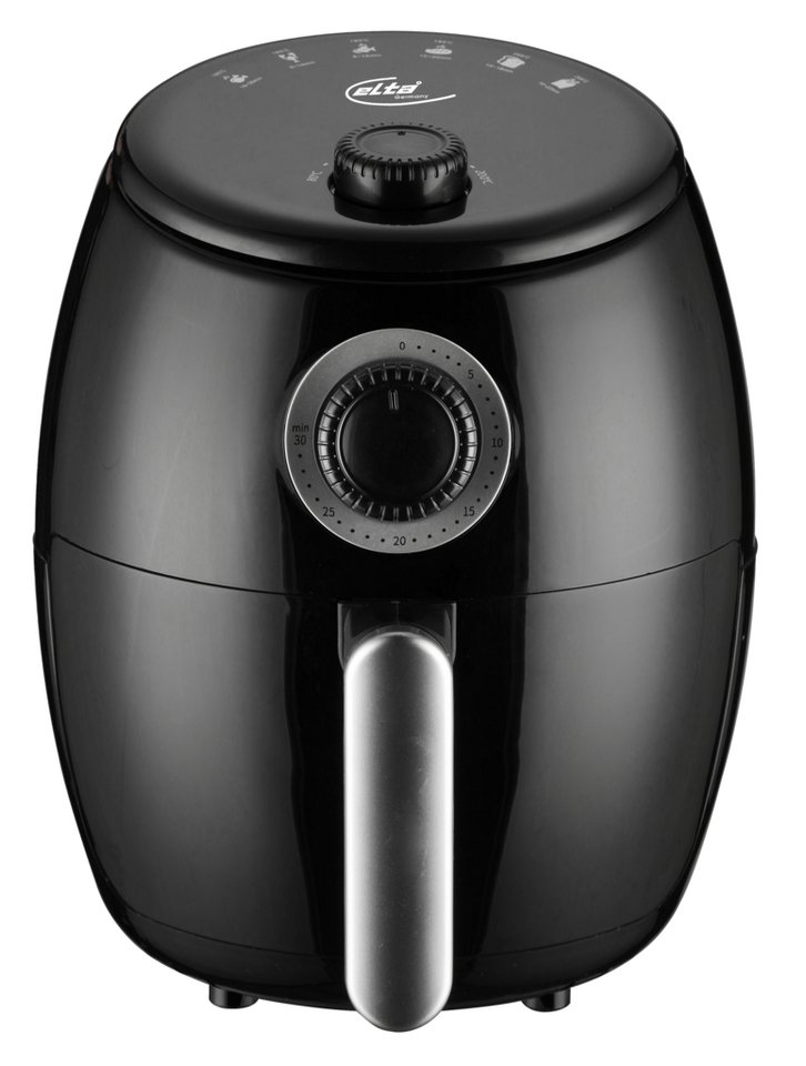 Elta Heißluftfritteuse, 1000 W, 2 Liter Fassungsvermögen, 30 Minuten Timer, automatische Abschaltung