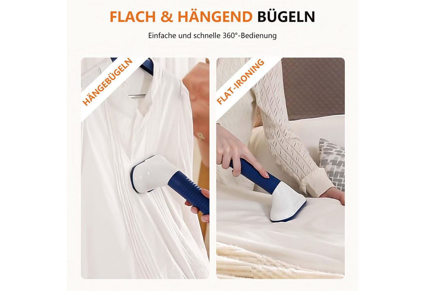 AIMAX Dampfbürste Steamer Dampfglätter 1.7L Wassertank Clothes Vertikaler Campfbügler, Dampfbürste 1500 W Steam Iron for Clothes Einsatzbereit in 45 Sekunden Bild 5