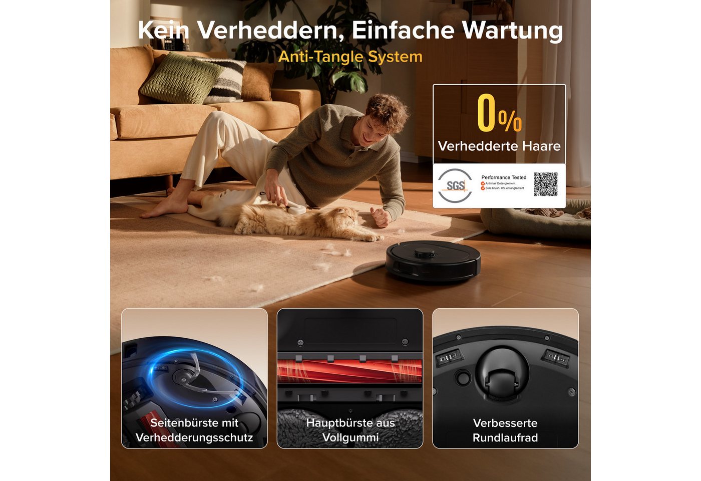 Roborock Saugroboter mit Wischfunktion Qrevo S Pro, verbessert von QV 35A, 18.500 Pa