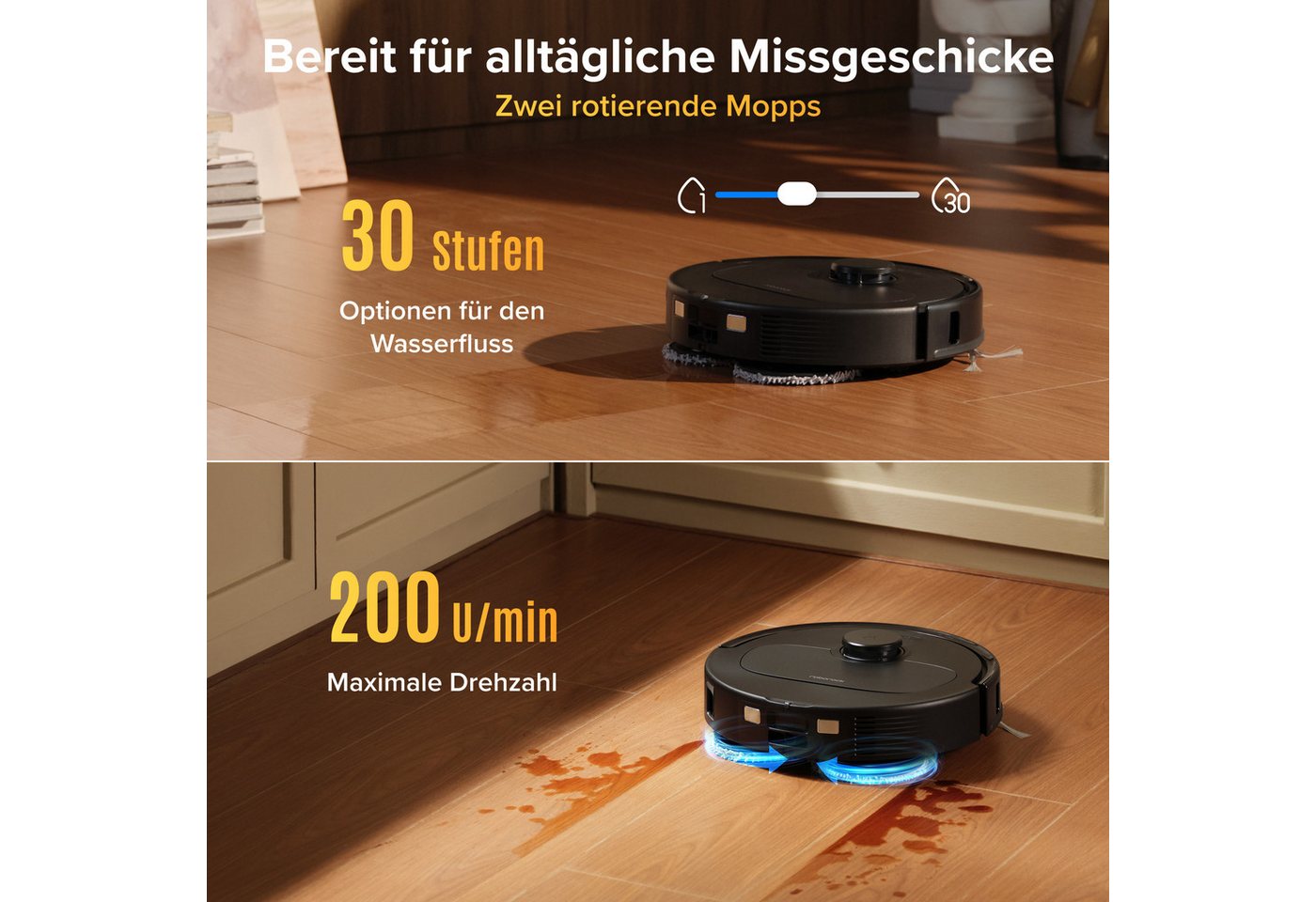 Roborock Saugroboter mit Wischfunktion Qrevo S Pro, verbessert von QV 35A, 18.500 Pa Bild 5