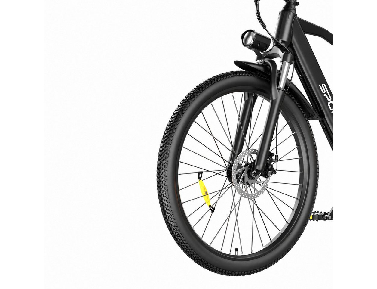 PixelPilot E-Bike Cityrad 26'' Elektrofahrrad 48V 13/8Ah Akku, Shimano 7-Gang, Abnehmbarer Korb, 7 Gang, Nabenmotor, 624 Wh, (Packung)