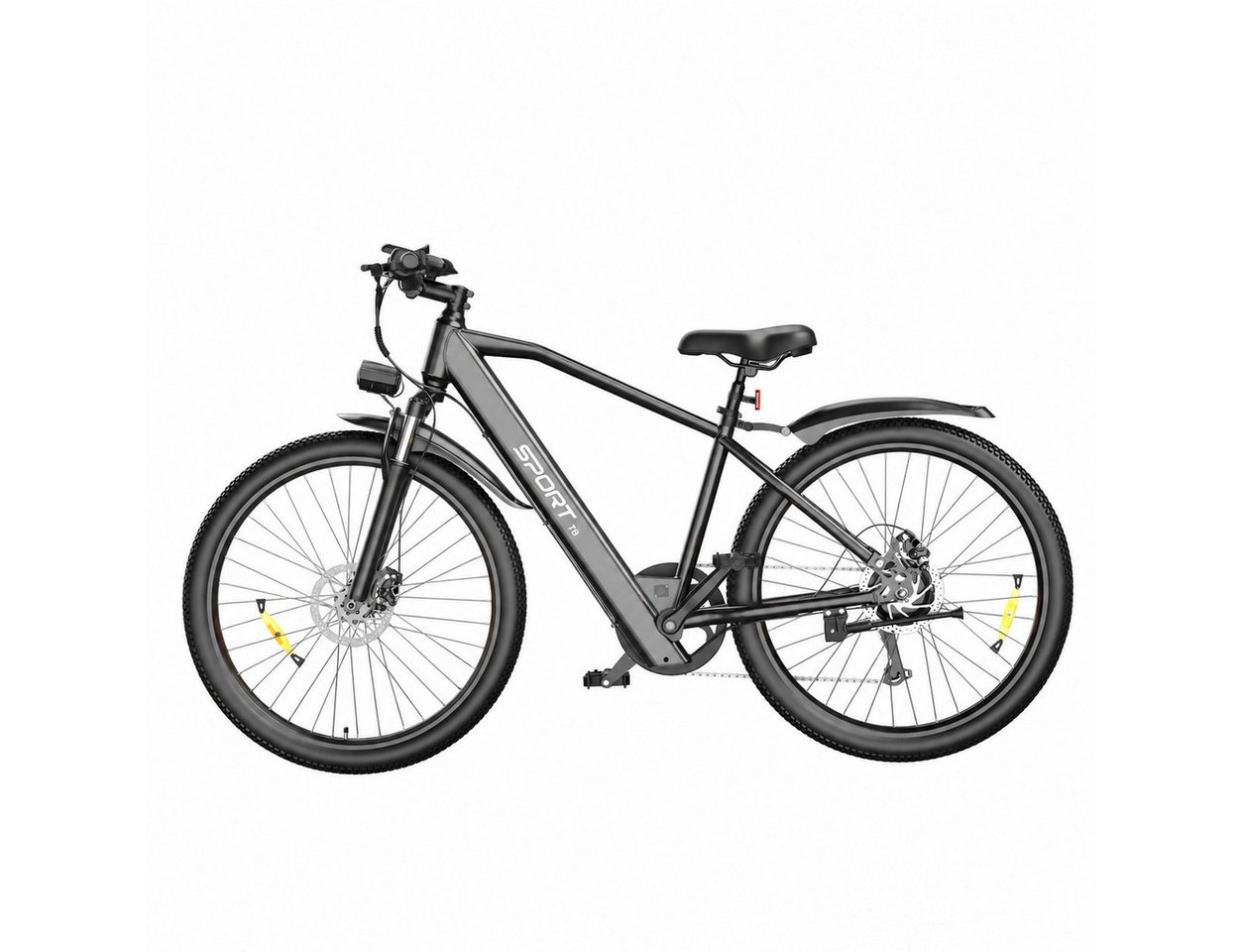 PixelPilot E-Bike Cityrad 26'' Elektrofahrrad 48V 13/8Ah Akku, Shimano 7-Gang, Abnehmbarer Korb, 7 Gang, Nabenmotor, 624 Wh, (Packung) Bild 5