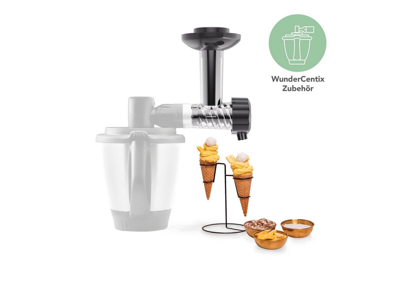 Wundermix Eisbereiteraufsatz, Zubehör für WunderCentix, Kitchen Aid