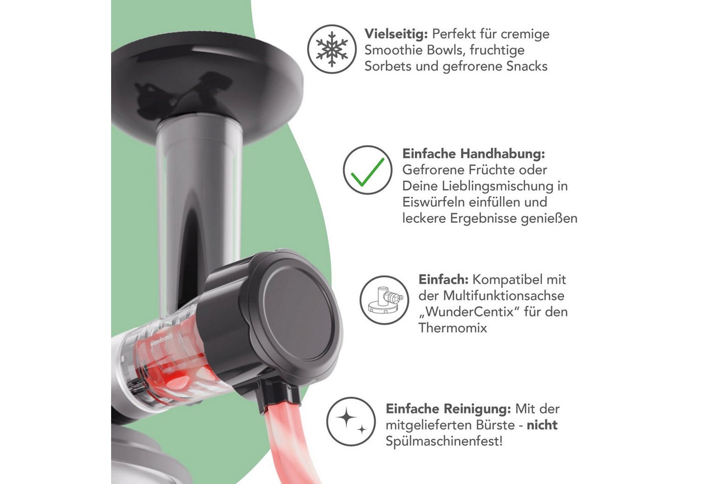 Wundermix Eisbereiteraufsatz, Zubehör für WunderCentix, Kitchen Aid Bild 3