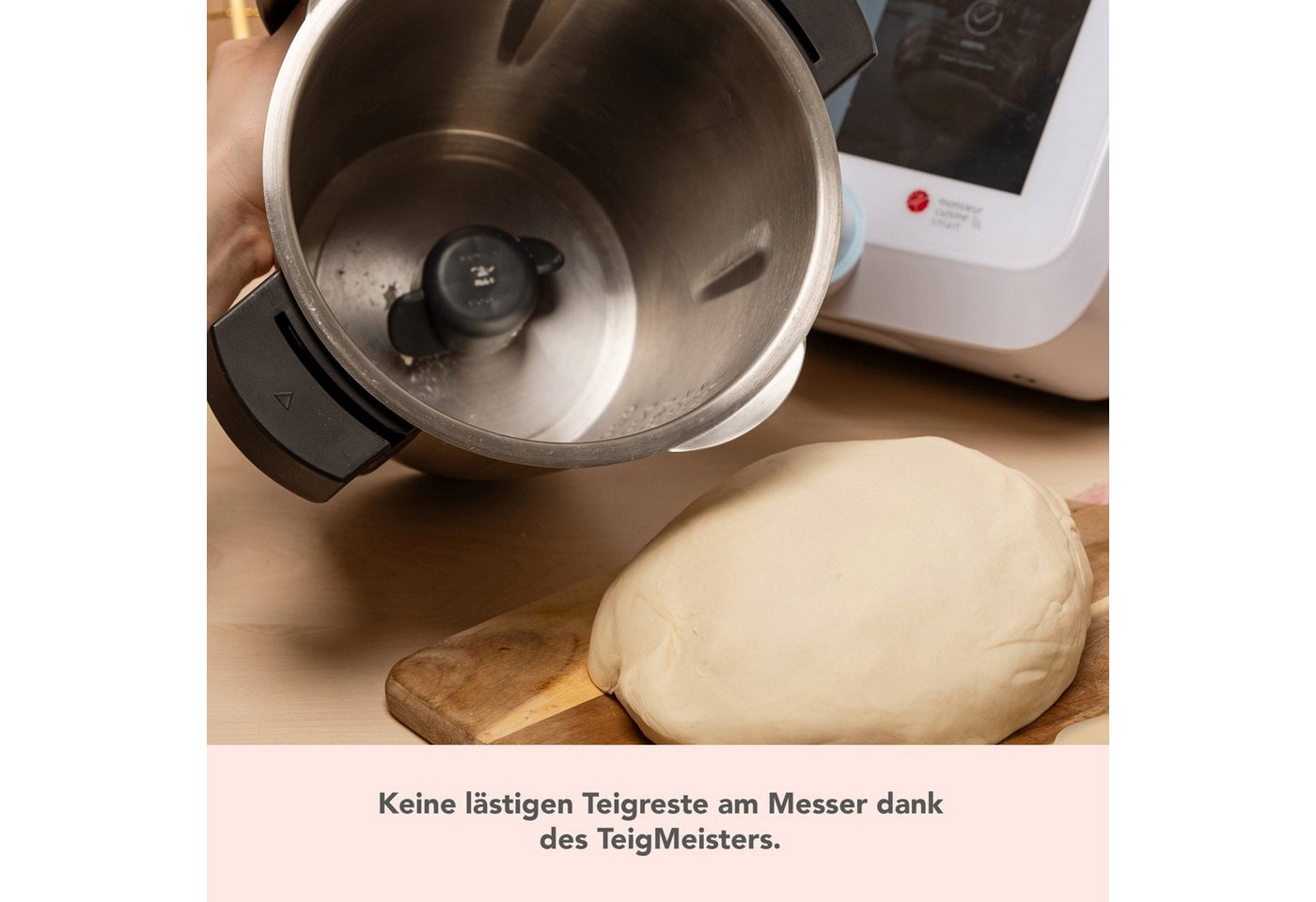 Wundermix Küchenmaschinen Zubehör-Set TeigMeister® für Monsieur Cuisine, Zubehör für MC Connect, MC Trend, MC Smart, "Monsieur Cuisine Compact", Kneteinsatz für perfekte Teige