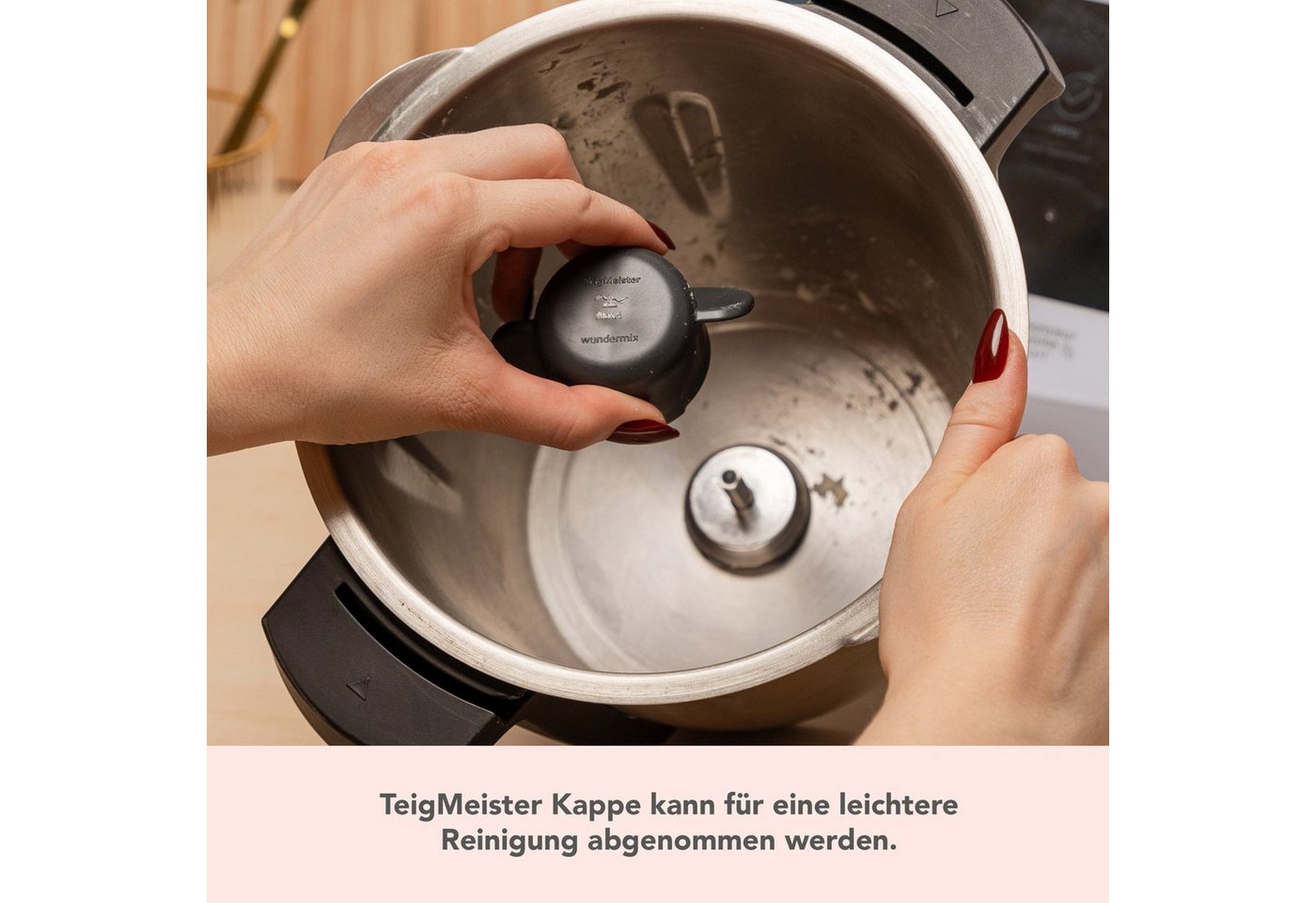 Wundermix Küchenmaschinen Zubehör-Set TeigMeister® für Monsieur Cuisine, Zubehör für MC Connect, MC Trend, MC Smart, "Monsieur Cuisine Compact", Kneteinsatz für perfekte Teige Bild 2