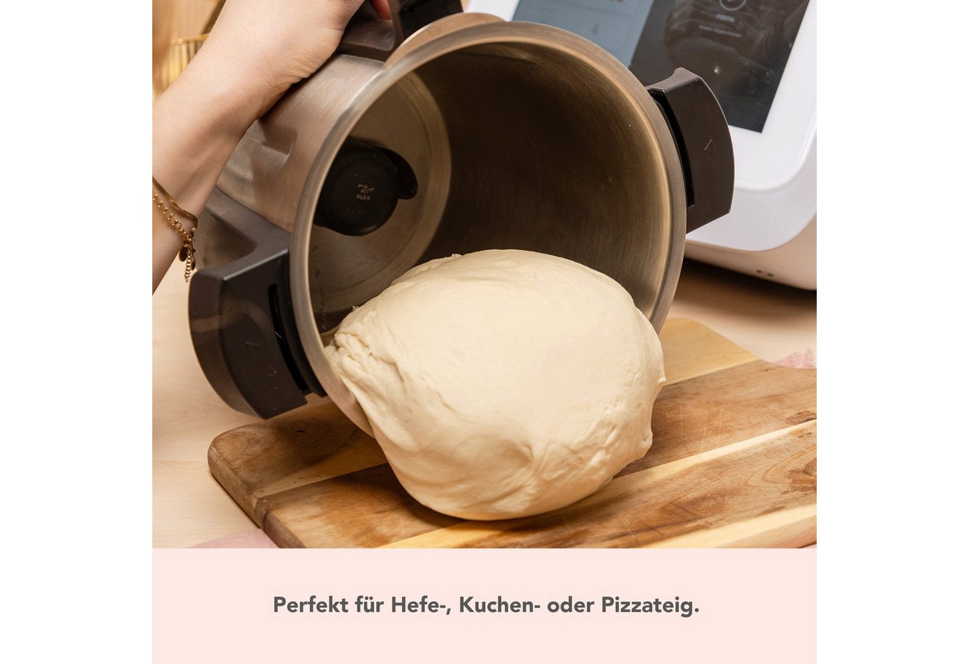 Wundermix Küchenmaschinen Zubehör-Set TeigMeister® für Monsieur Cuisine, Zubehör für MC Connect, MC Trend, MC Smart, "Monsieur Cuisine Compact", Kneteinsatz für perfekte Teige Bild 5