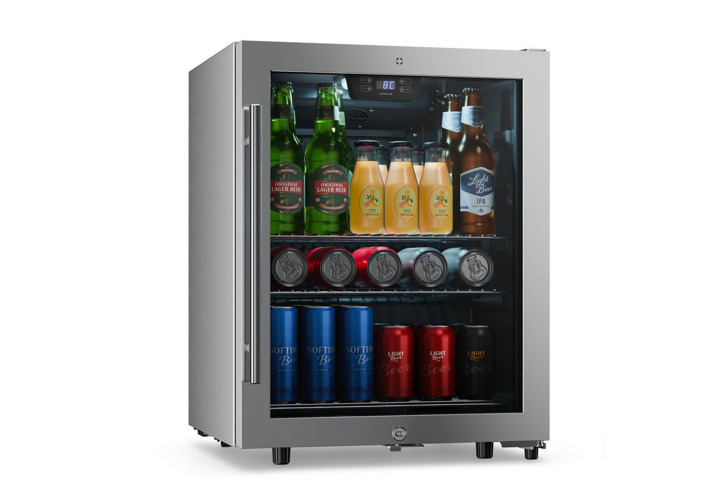 Klarstein Getränkekühlschrank LuxeChill Getränkekühl 60L 64x48 0-10°C LED schwarz Outdoor IPX4 10048375, 64 cm hoch, 48 cm breit, Outdoor-Getränkekühler IPX4 60L spritzwassergeschützt freistehend Bild 3