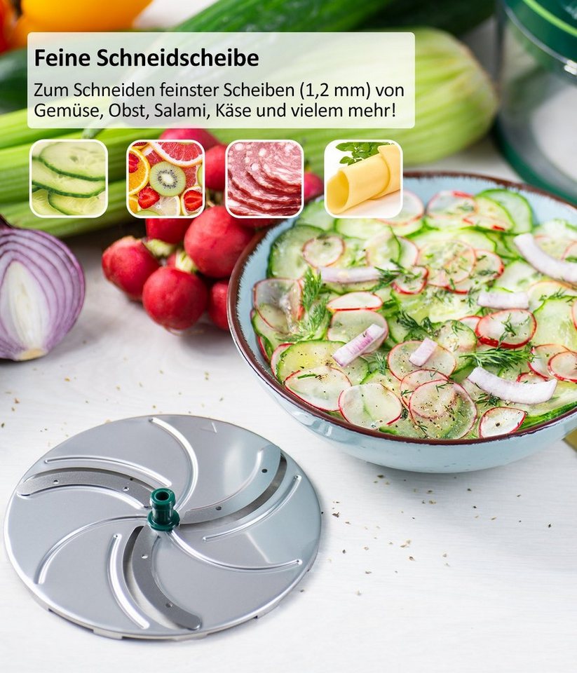 Genius Gemüseschneider Nicer Dicer Pegasus manueller Food Processor Deluxe Set 14-tlg., platzsparende Aufbewahrung und besonders schnelle Reinigung Bild 5