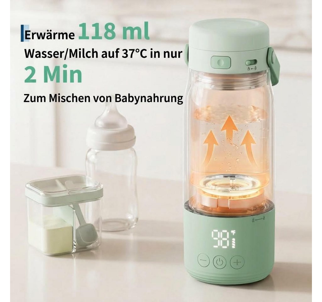 GarveeMore Babyflaschenwärmer Tragbarer Flaschenwärmer mit LED-Display, 500ml Bild 2