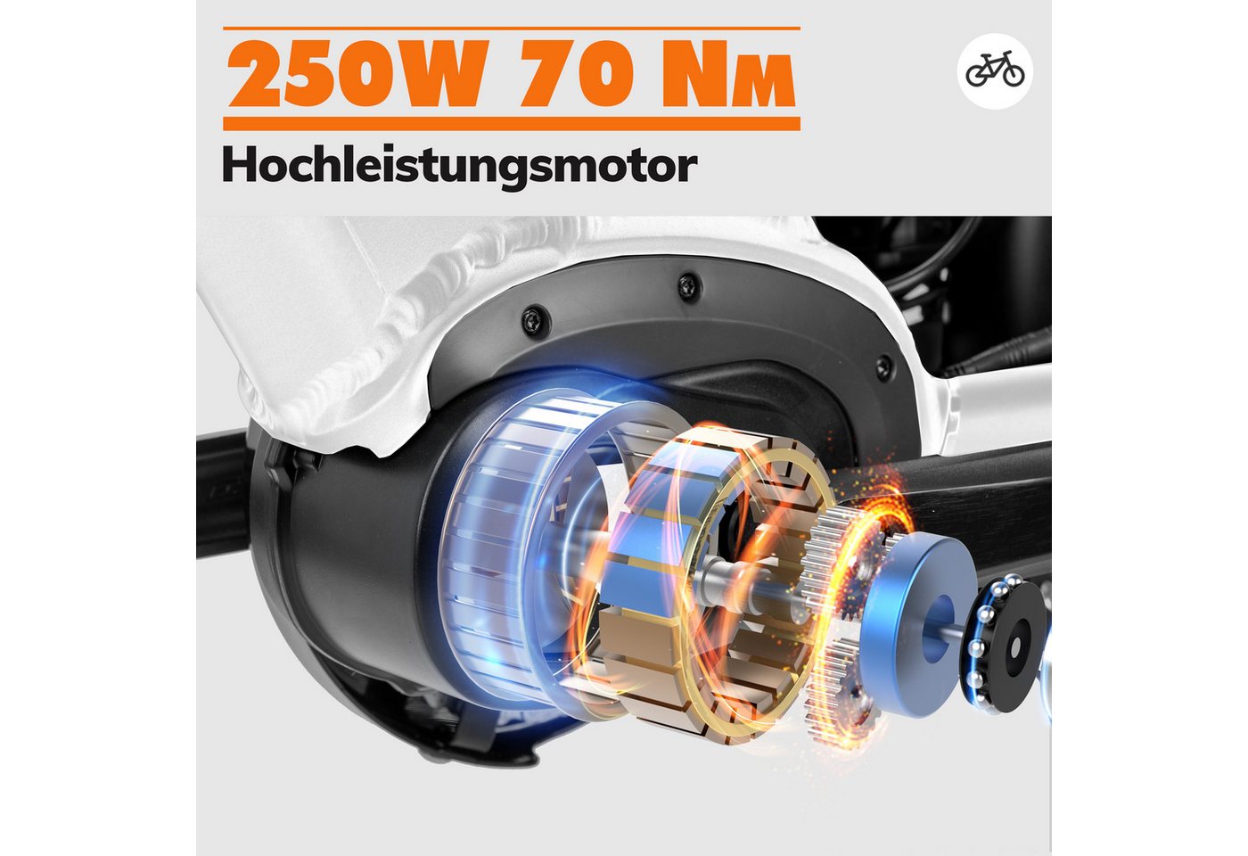 SAXXX E-Bike Cityrad 28 Zoll, 70Nm Mittelmotor, 100km, bis 130kg belastbar, 95% vormontiert, 9 Gang SHIMANO Alivio Schaltwerk, Kettenschaltung, Mittelmotor, 418 Wh, (Für Alltag, Arbeitsweg und längere Fahrten auf wechselnden Strecken), Aluminium-Trapezrahmen, hydr. Scheibenbremsen, RH: 45/50 cm Bild 4