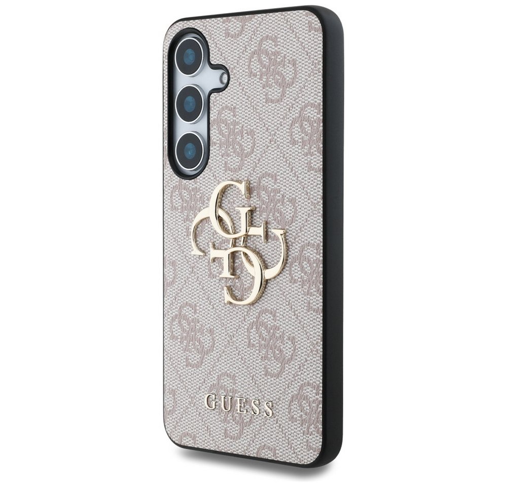 Guess Handyhülle Galaxy S25 Plus Kunstleder rosa Logo goldfarben 6,7 Zoll, Kantenschutz Bild 2