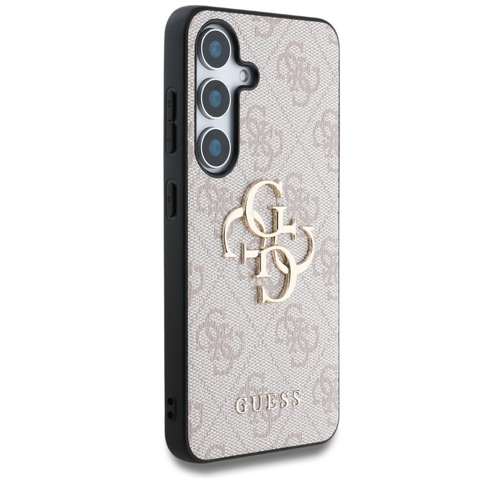 Guess Handyhülle Galaxy S25 Plus Kunstleder rosa Logo goldfarben 6,7 Zoll, Kantenschutz Bild 5