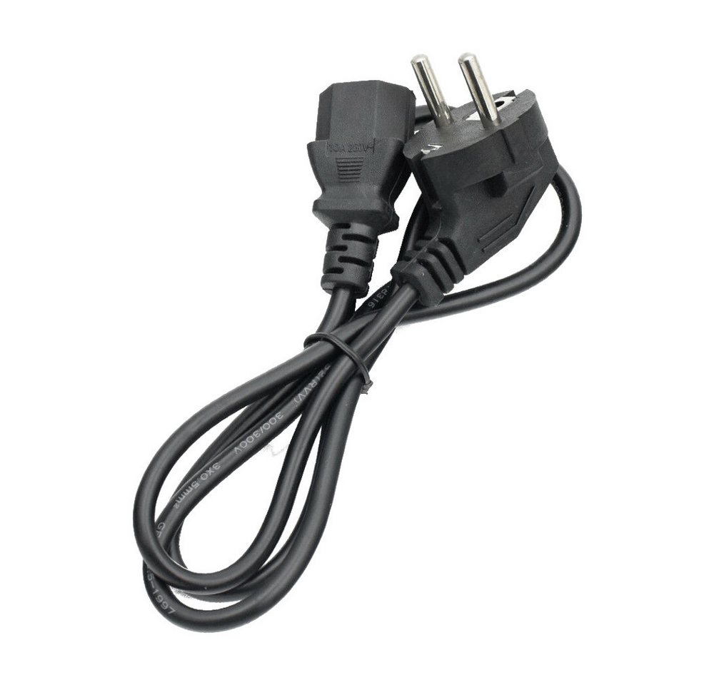 Trade-Shop Stromkabel 1,2m C13-Stecker passend für Samsung LE37R83BX/XEC TV Netzkabel, 3-Pin Stecker, Stecker A: CEE7/7 Stecker / Stecker B: IEC-C13 / 3-Pin Stecker Bild 2