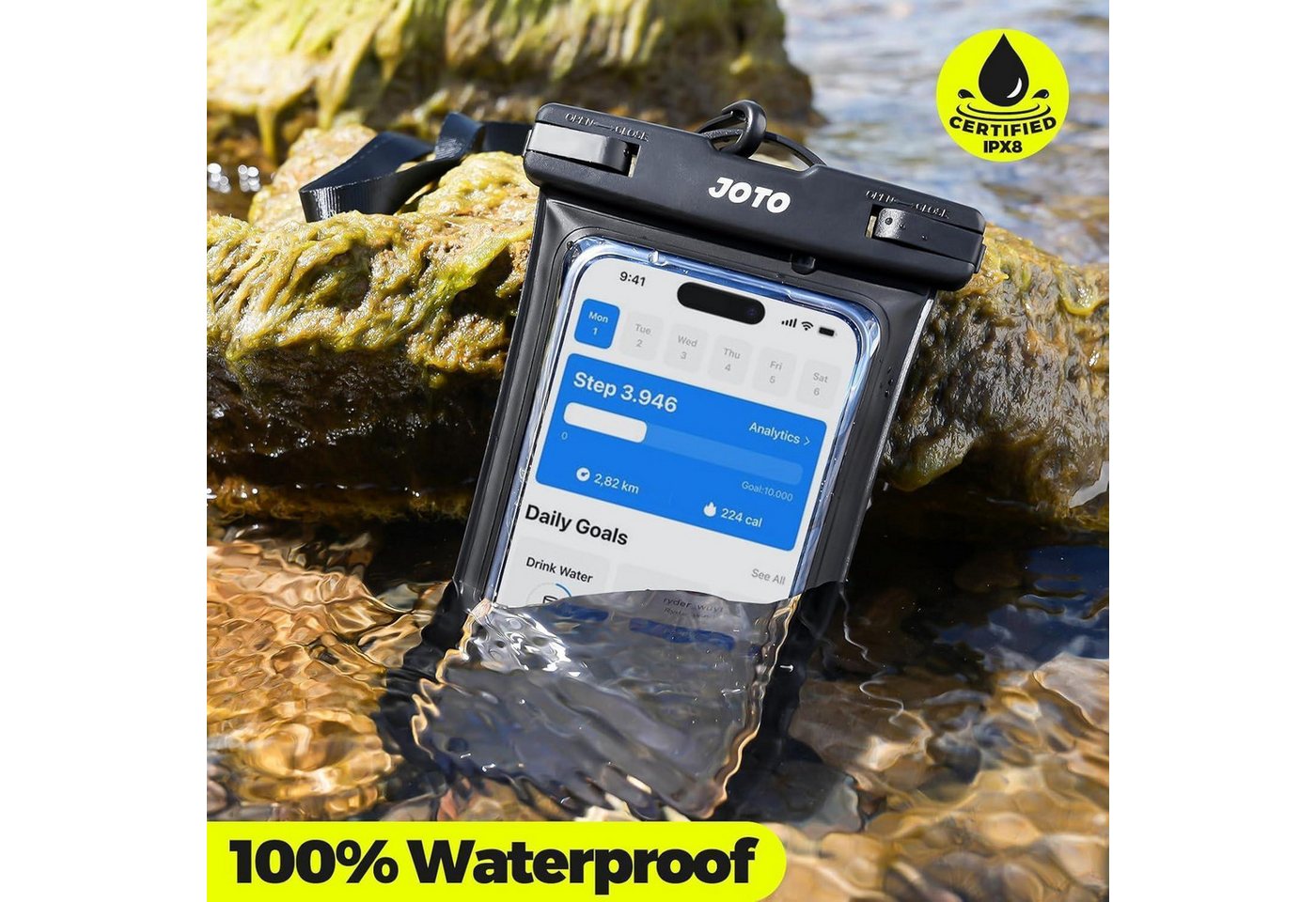 LuxusKollektion Handyhülle Handyhülle Wasserdicht IPX8 7Zoll Unterwasser Smartphone 2 Schwarz Bild 3