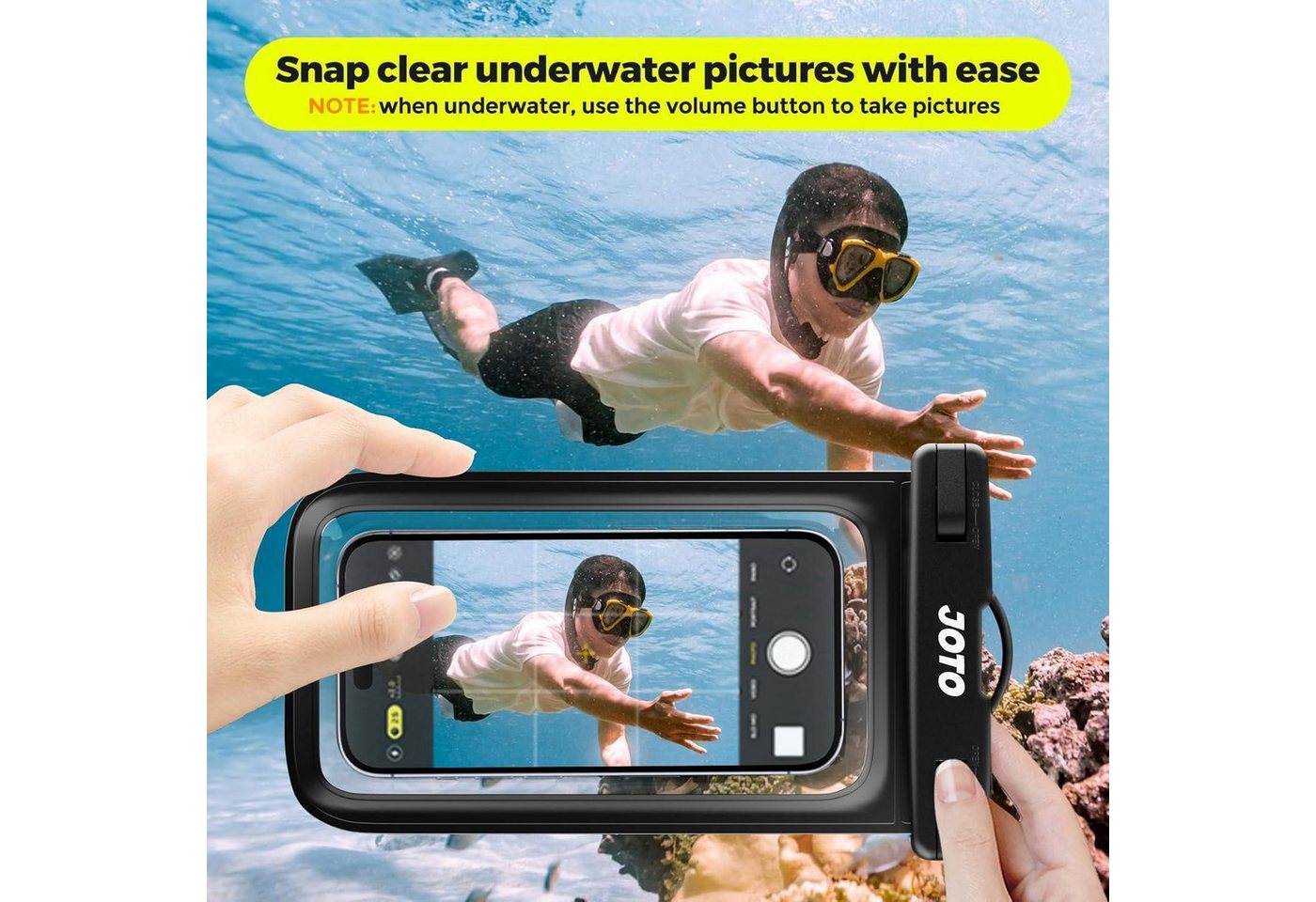 LuxusKollektion Handyhülle Handyhülle Wasserdicht IPX8 7Zoll Unterwasser Smartphone 2 Schwarz Bild 5