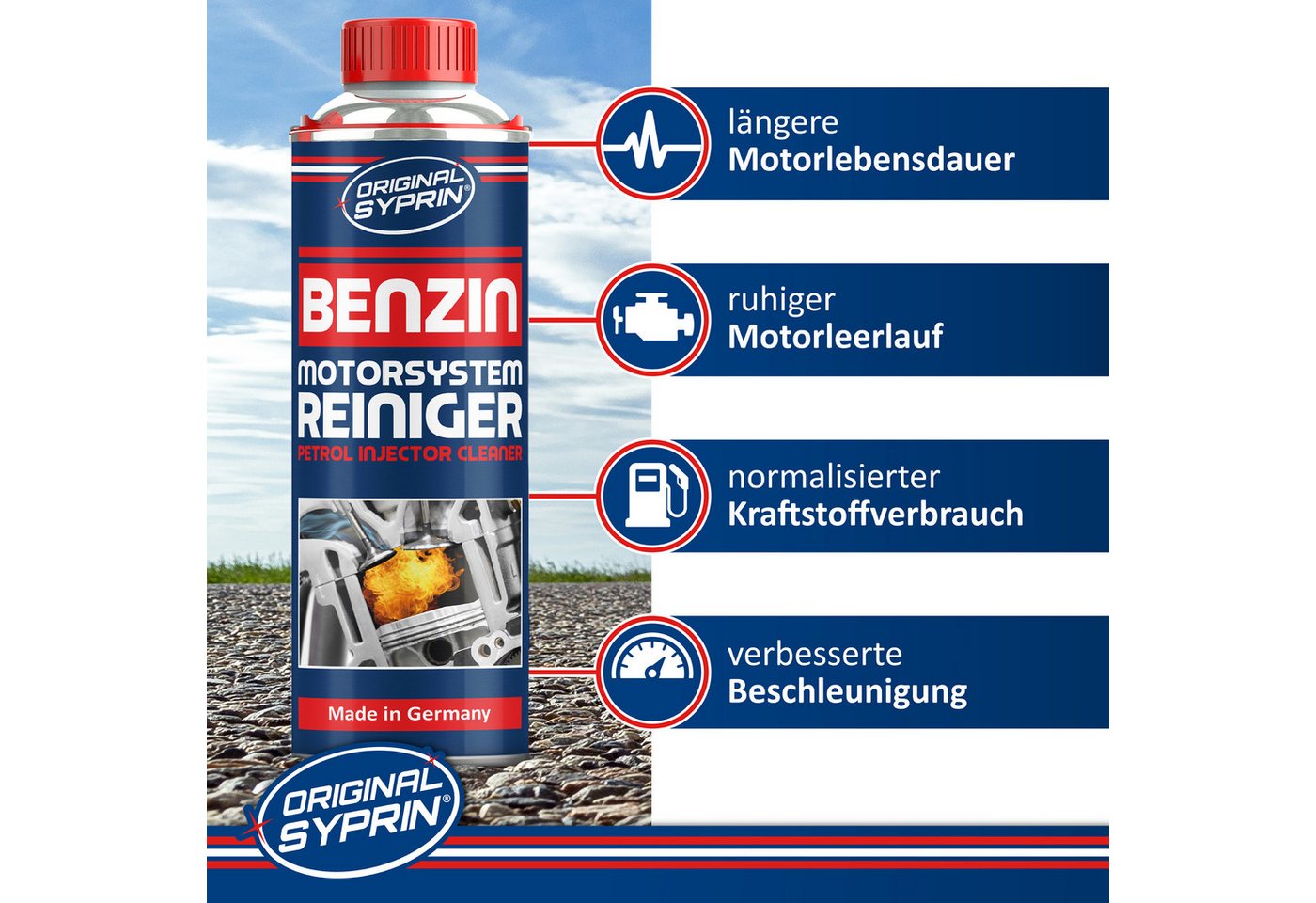 Original Syprin Benzin-Stabilisator Benzin Reiniger, 0.5 l, (1-St., Benzinzusatz) Benzin Reiniger