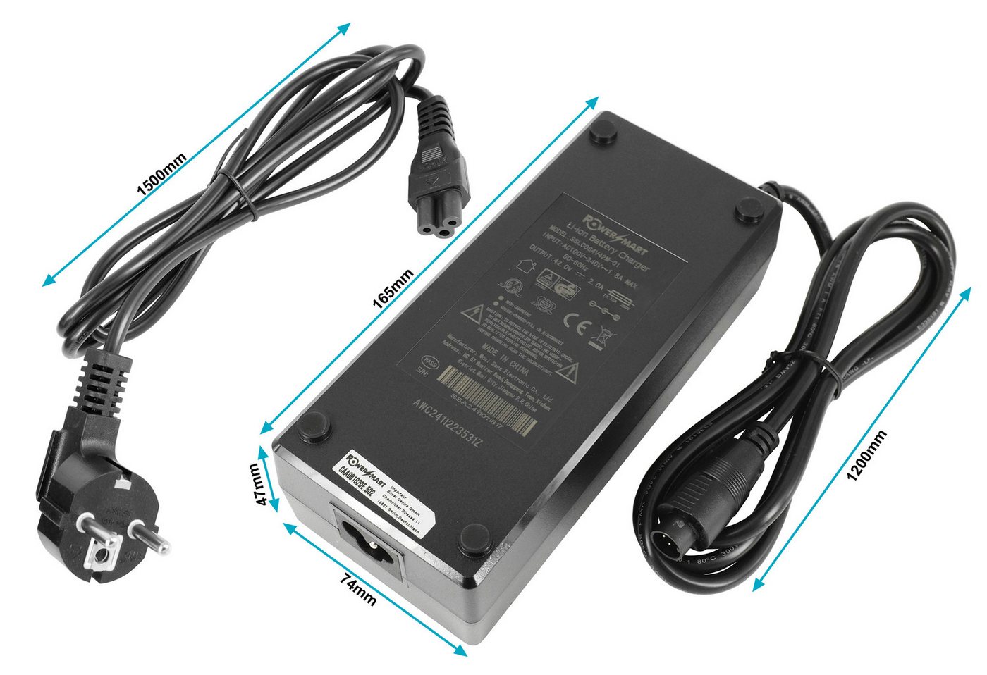 PowerSmart Batterie-Ladegerät (42V 2A SV 5-poliges für AGLC084V42S) Bild 3