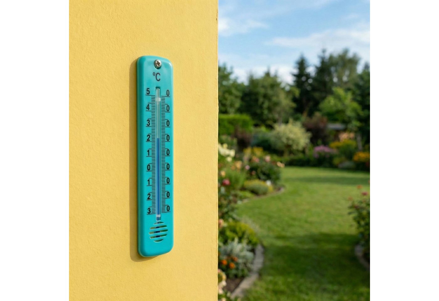 Lantelme Raumthermometer 3 Stück Set Innenthermometer Analog Thermometer Kunststoff Schwarz, Deutsche Herstellung, Temperatur -18 bis 50°C Länge 14cm