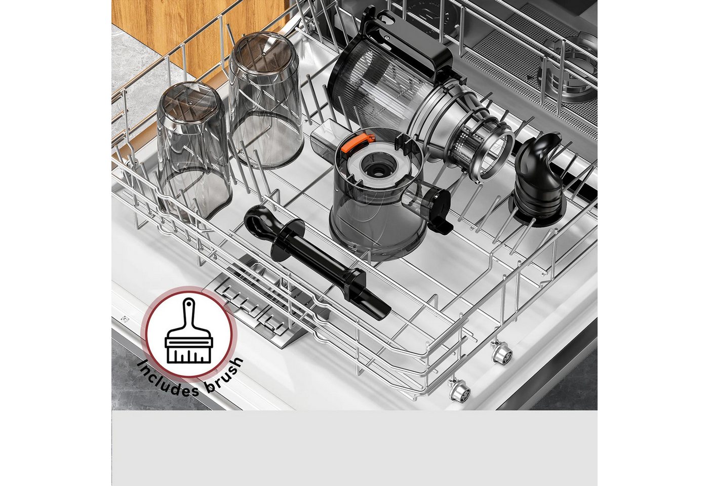 Linkchef Entsafter LINKChef SJ-051-EU-BL Entsafter 200W 1,2L Saftpresse Schwarz, 200 W Bild 5