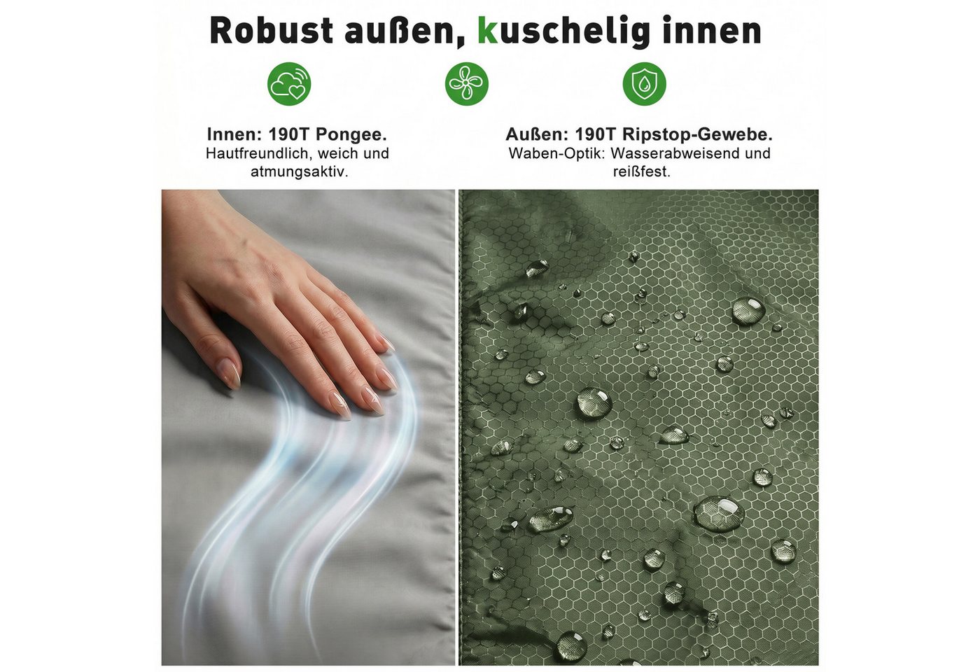 Sekey Mumienschlafsack Mumienschlafsack 220 cm leicht oder warm für Camping und Reisen, Leicht oder warm wählbar – 900g / 1700g - ideal für Camping & Trekking Bild 5