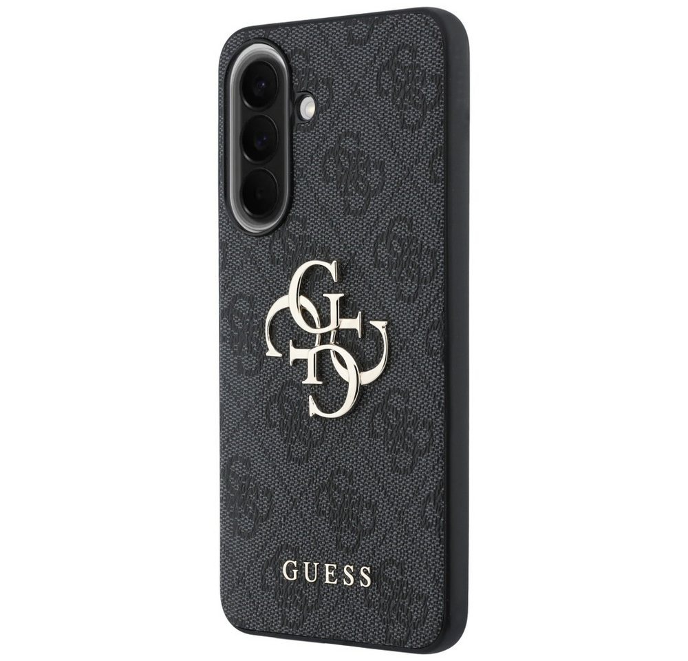 Guess Handyhülle Galaxy A57 Kunstleder grau Big Logo goldfarbig 6,7 Zoll, Kantenschutz Bild 2